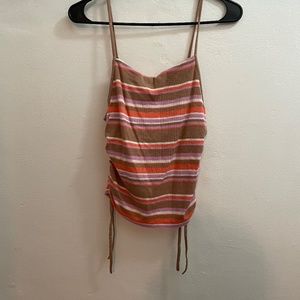 Aerie side tie stripe top